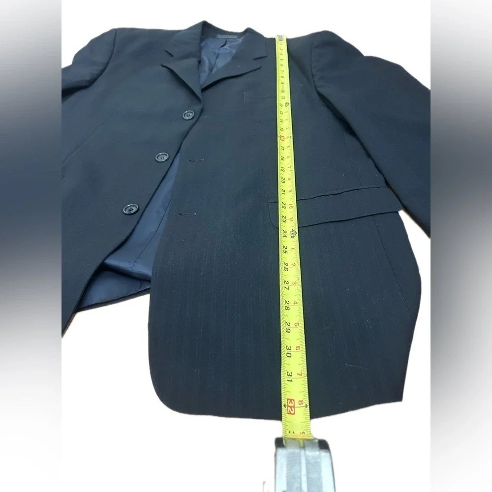 Claudio Morelli Pure New Wool 3 Button Suit Blazer and Trousers Charcoal 42R 30W